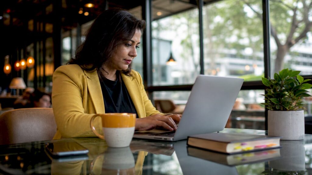 Business owner working on local SEO strategy