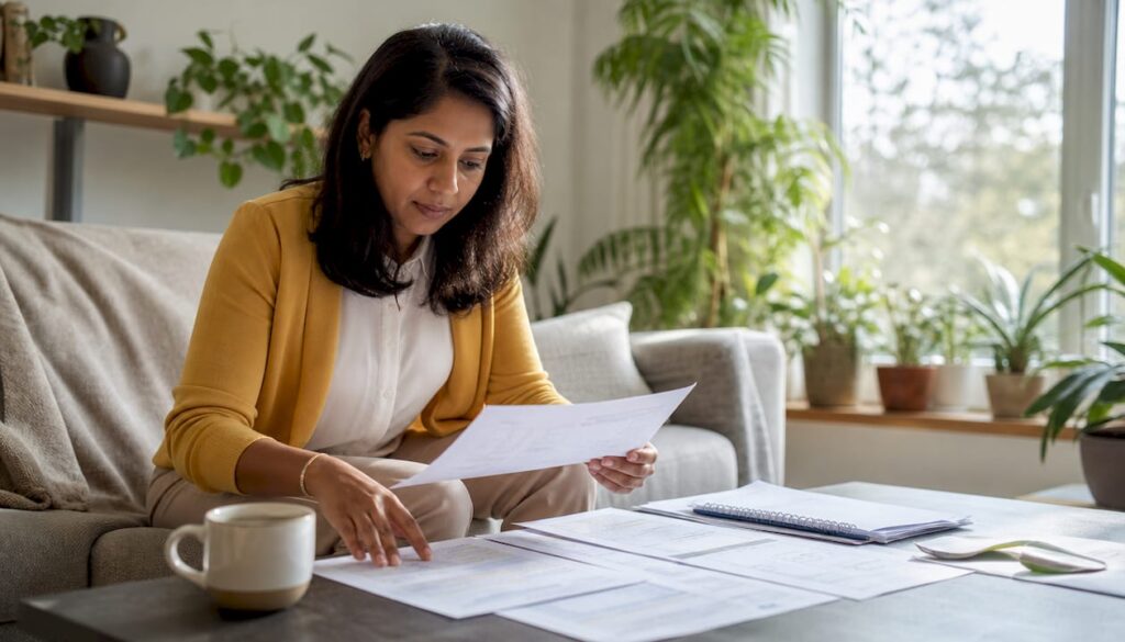 Person reviewing local SEO checklist at desk